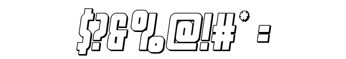 Homelander 3D Semi-Italic Font OTHER CHARS