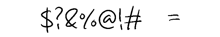 Homey Feeling Font OTHER CHARS