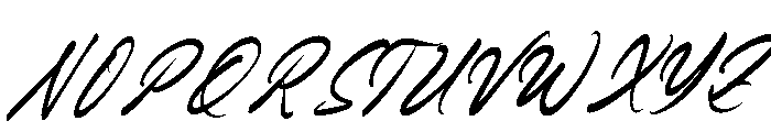 Hompetty DEMO VERSION Italic Font UPPERCASE