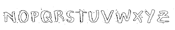 Honeytone Hollow Font UPPERCASE