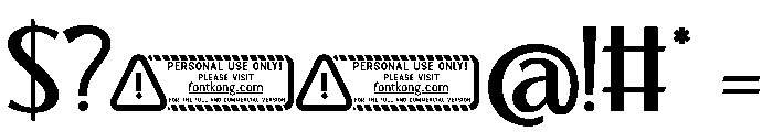 Hoogans PERSONAL USE ONLY! Font OTHER CHARS