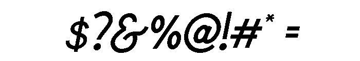 Hoogy Oblique Font OTHER CHARS
