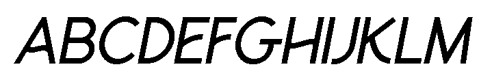 Hoogy Oblique Font UPPERCASE