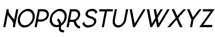 Hoogy Oblique Font UPPERCASE