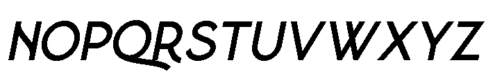 Hoogy Oblique Font LOWERCASE