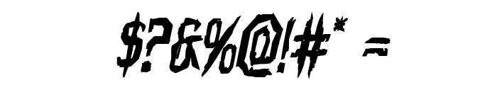 Horroroid Bold Italic Font OTHER CHARS