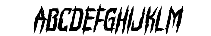 Horroroid Bold Italic Font LOWERCASE