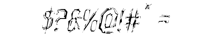 Horroroid Light Italic Font OTHER CHARS