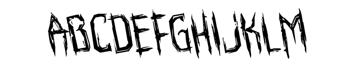 Horroroid Rotated Font LOWERCASE