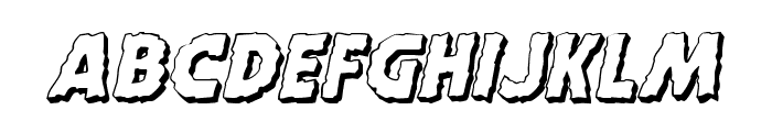 Horroween 3D Italic Font LOWERCASE