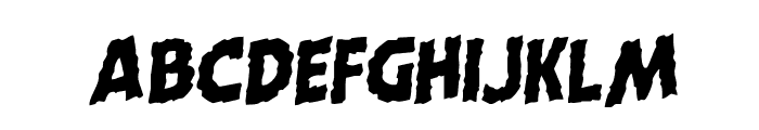 Horroween Staggered Rotalic Font LOWERCASE
