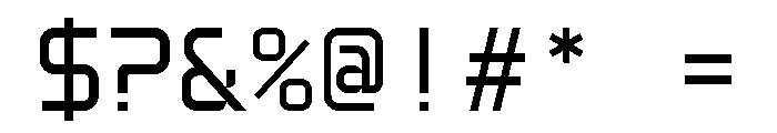 Horyzen Mono Regular Font OTHER CHARS