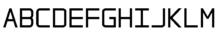 Horyzen Mono Regular Font UPPERCASE