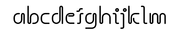Hosobiki Font LOWERCASE