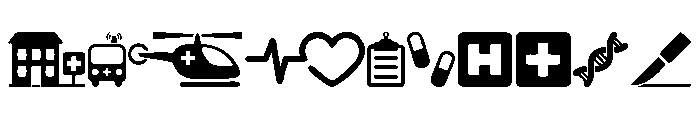 Hospital ICONS Font OTHER CHARS