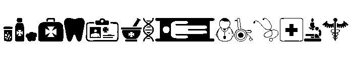 Hospital ICONS Font LOWERCASE