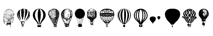 Hot Air Balloons Font UPPERCASE