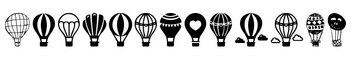 Hot Air Balloons Font LOWERCASE