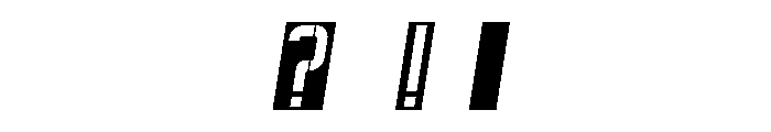 Hour And Date Italic Font OTHER CHARS