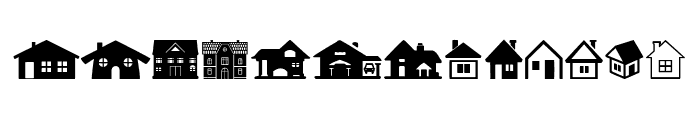 House Icons Font UPPERCASE