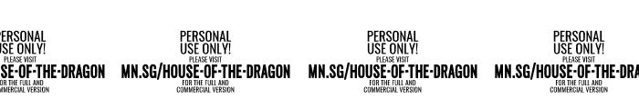 House of the Dragon PERSONAL Bold Font OTHER CHARS
