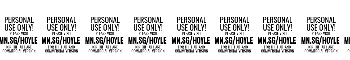 Hoyle PERSONAL USE ONLY Black Font OTHER CHARS