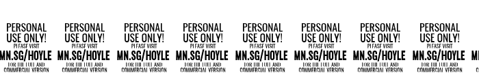 Hoyle PERSONAL USE ONLY Medium Font OTHER CHARS