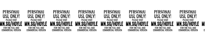 Hoyle PERSONAL USE ONLY Regular Font OTHER CHARS