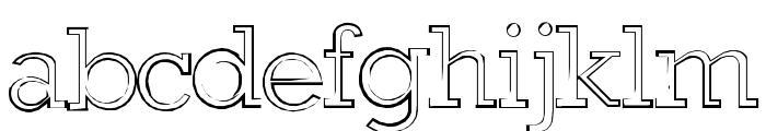 hollowedout Font LOWERCASE