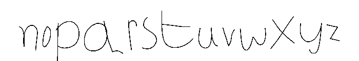 homework preschooler Font LOWERCASE