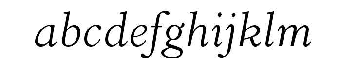 HorleyOldStyleMTStd-LightIt Font LOWERCASE