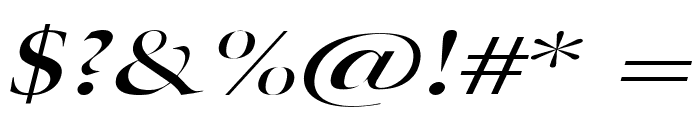 Horn Extended Italic Font OTHER CHARS