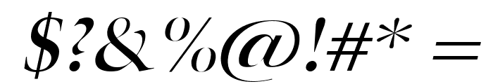 Horn Wide Italic Font OTHER CHARS