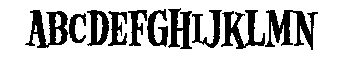 House of Death Font LOWERCASE