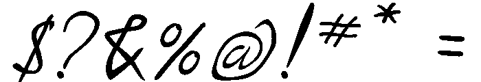 Hopper Script Regular Font OTHER CHARS