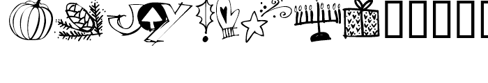 Holiday Doodles Too Font UPPERCASE