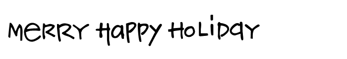 Holiday and Party Words Regular Font UPPERCASE