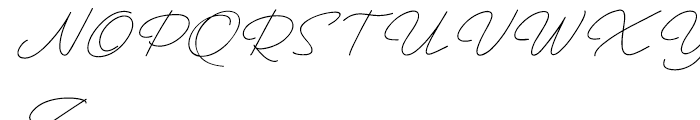 Hoofer Line Thin Oblique Font UPPERCASE