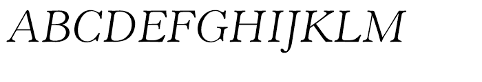 Horley Old Style Light Italic Font UPPERCASE