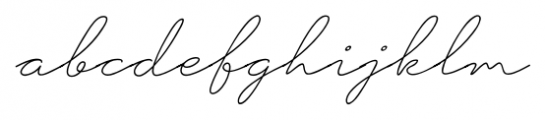 Hoofer Line Thin Oblique Font LOWERCASE