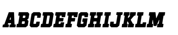 Hockeynight Serif Black Italic Font UPPERCASE