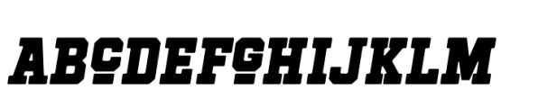 Hockeynight Serif Black Italic Font LOWERCASE