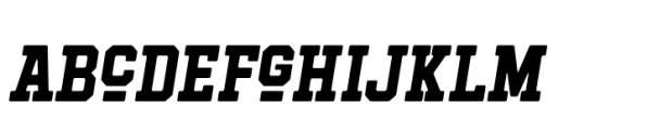 Hockeynight Serif Bold Italic Font LOWERCASE