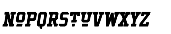 Hockeynight Serif Bold Italic Font LOWERCASE