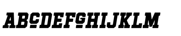Hockeynight Serif Extra Bold Italic Font LOWERCASE