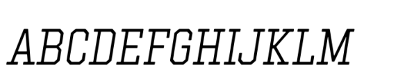 Hockeynight Serif Light Italic Font UPPERCASE