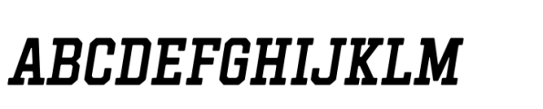 Hockeynight Serif Medium Italic Font UPPERCASE
