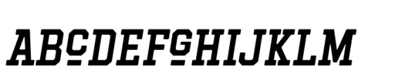 Hockeynight Serif Medium Italic Font LOWERCASE