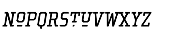 Hockeynight Serif Regular Italic Font LOWERCASE
