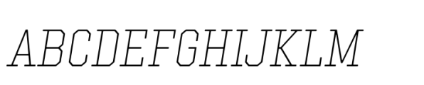 Hockeynight Serif Thin Italic Font UPPERCASE